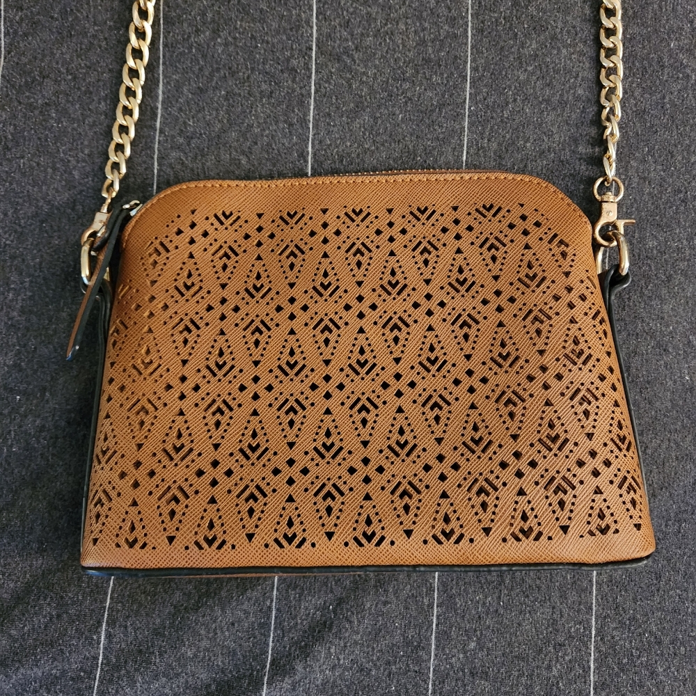 Francesca's Cognac Crossbody Bag